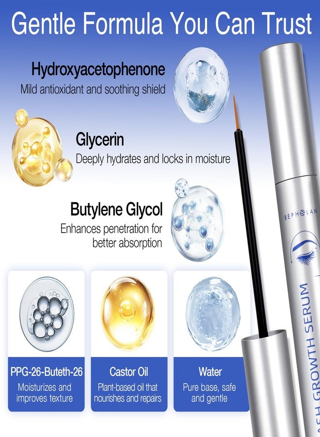 BEPHOLAN Advanced Lash Serum,Eyelash Serum for Longer Eyelashes and Eyebrows, Lash Enhancing Serum With Natural Formula Vegan & Cruelty A Escolha by BEPHOLAN (5mL) - Image 4